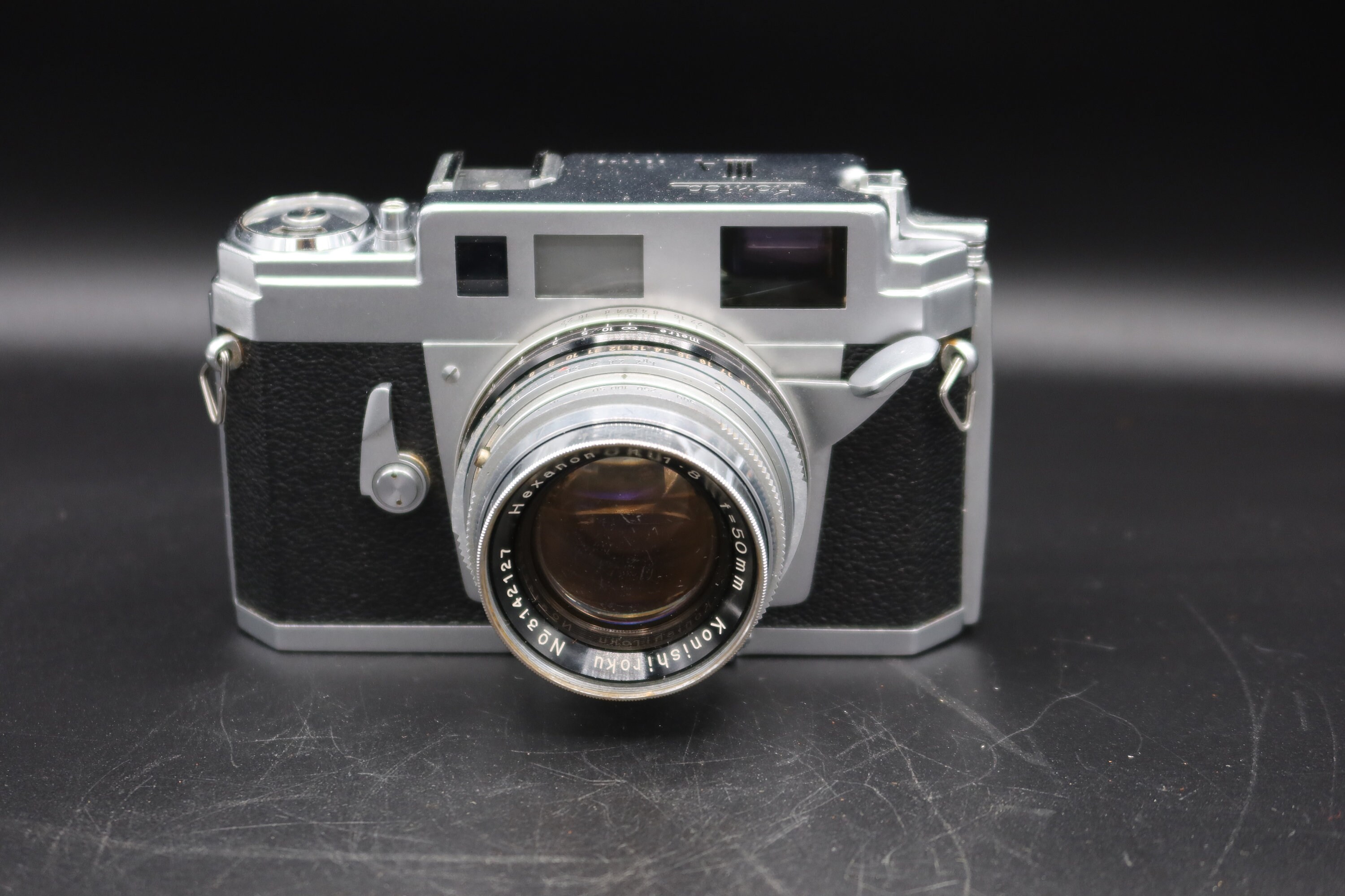 【完動品】Konica IIIA 50mm 1.8レンジファインダー 動作確認済 Konica IIIA ビンテージ レンジファインダー フィルム カメラ