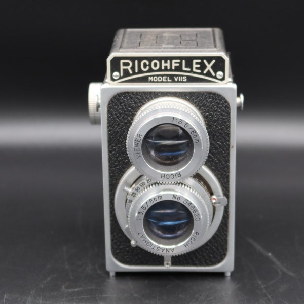 Ricoh RIcohflex Model VIIS Vintage Medium Format TLR Camera, Overhauled, Ready to Shoot, Rare