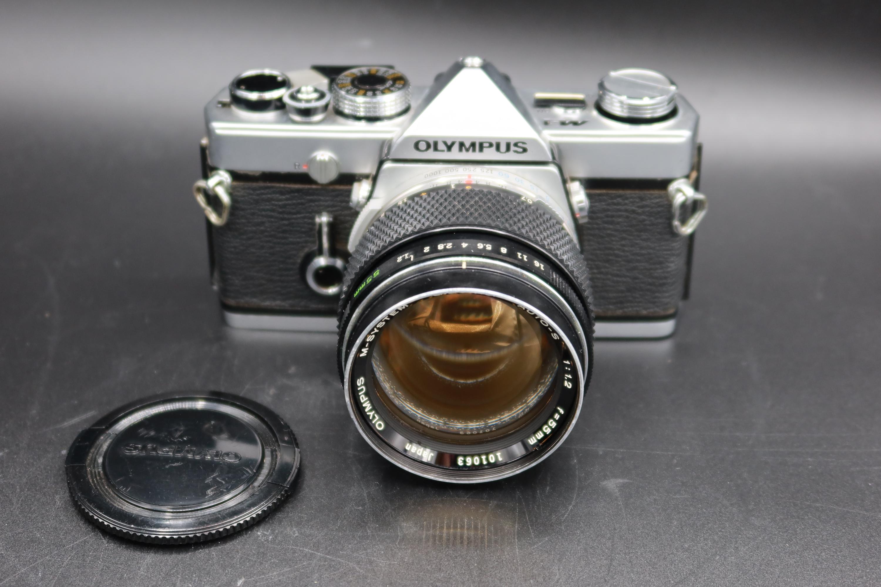 OLYMPUS M-1 フィルムカメラ 1:2 f=55mm レンズ 【S80270-177