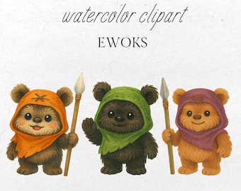 Space Wars Ewok Clipart (Digital Download)