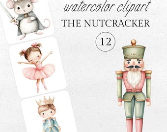 Nutcracker Ballet Clipart: Christmas PNG Graphics (Commercial Use)