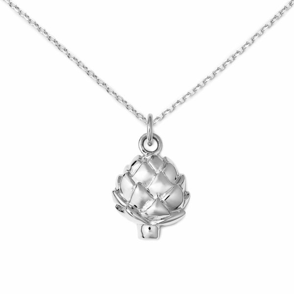 Artichoke Necklace Sterling Silver by Delicacies Jewelry - every purchase helps fight hunger! foodie gift, food jewelry