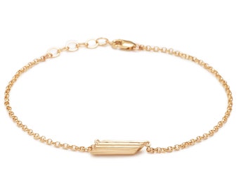 Mini Penne Pasta Bracelet, Yellow Gold Plated, by Delicacies Jewelry - every purchase helps fight hunger!  (food jewelry, foodie gift)