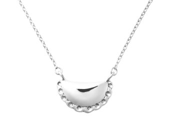 Pierogi Necklace (Sterling Silver) by Delicacies Jewelry - Every purchase donates to fight hunger.