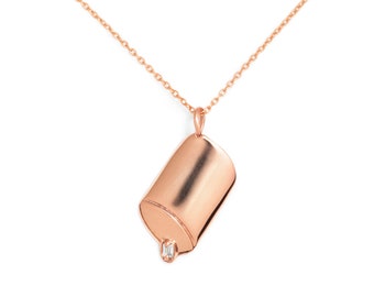 Canister Necklace, Rose Gold Plated, The Salty Collection, Inspired by Morton Salt - every purchase fights hunger!