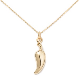 Chili Pepper Necklace, Yellow Gold Plated by Delicacies Jewelry - every purchase helps fight hunger! food jewelry, foodie gift