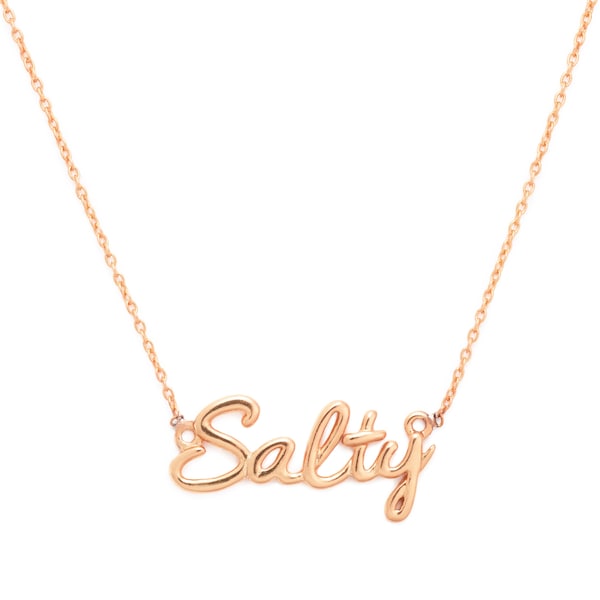 Salty Necklace, Rose Gold Plated, The Salty Collection, Inspired by Morton Salt - every purchase fights hunger!