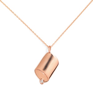 Canister Necklace, Rose Gold Plated, The Salty Collection, Inspired by Morton Salt every purchase fights hunger image 1