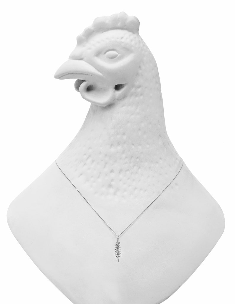 Rosemary Necklace Sterling Silver by Delicacies Jewelry Etsy