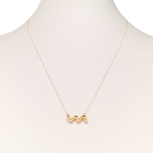 Cellentani Pasta Necklace, Yellow Gold Plated by Delicacies Jewelry every purchase helps fight hunger Foodie gift, Food jewelry image 2