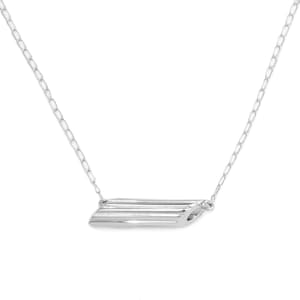 Mini Penne Pasta Necklace, Sterling Silver, by Delicacies Jewelry - every purchase helps fight hunger! (foodie gift, food jewelry)