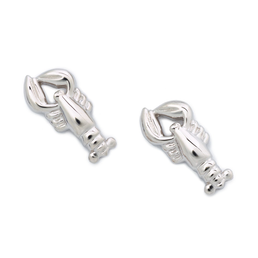 Lobster Earrings Sterling Silver by Delicacies Jewelry every purchase helps fight hunger foodie