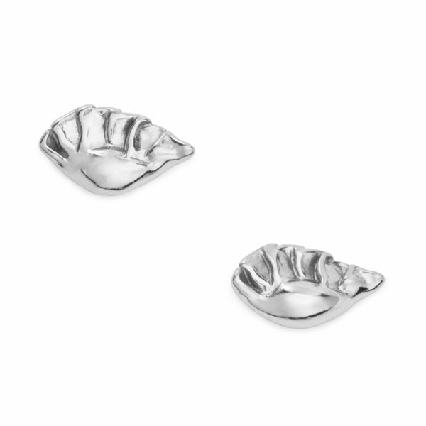 Potsticker Post Earrings (Sterling Silver) by Delicacies Jewelry - Every purchase donates to fight hunger.