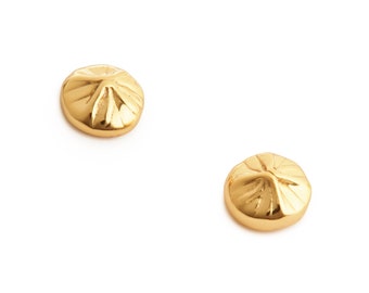 Soup Dumpling (XLB) Post Earrings (Yellow Gold Plated) by Delicacies Jewelry - Every purchase donates to fight hunger.