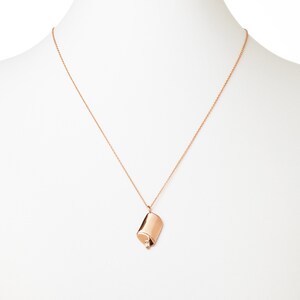 Canister Necklace, Rose Gold Plated, The Salty Collection, Inspired by Morton Salt every purchase fights hunger image 2