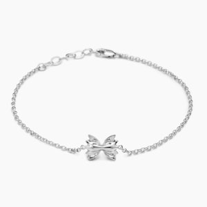 Farfalle Bracelet (Mini) Sterling Silver by Delicacies Jewelry - every purchase helps fight hunger! (Gift for her, Foodie Birthday Gift)