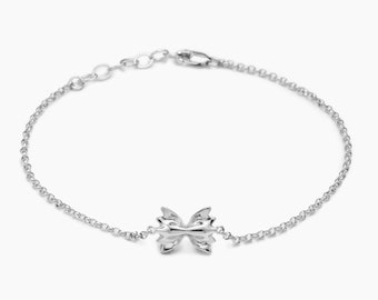 Bracciale Farfalle in argento sterling – Regalo ideale per gli amanti della pasta