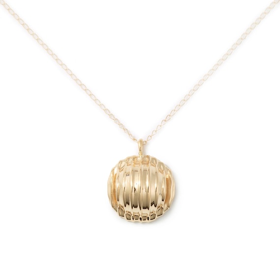 Orecchiette Pasta Necklace 14K Gold by Delicacies Jewelry | Etsy