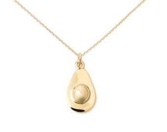 Avocado Necklace, 14k Gold
