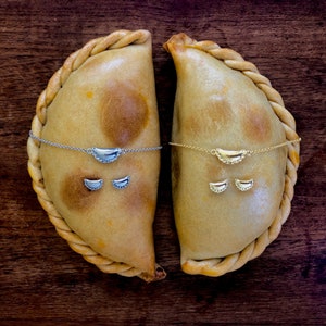 Empanada Post Earrings Sterling Silver by Delicacies Jewelry Every purchase donates to fight hunger. image 5