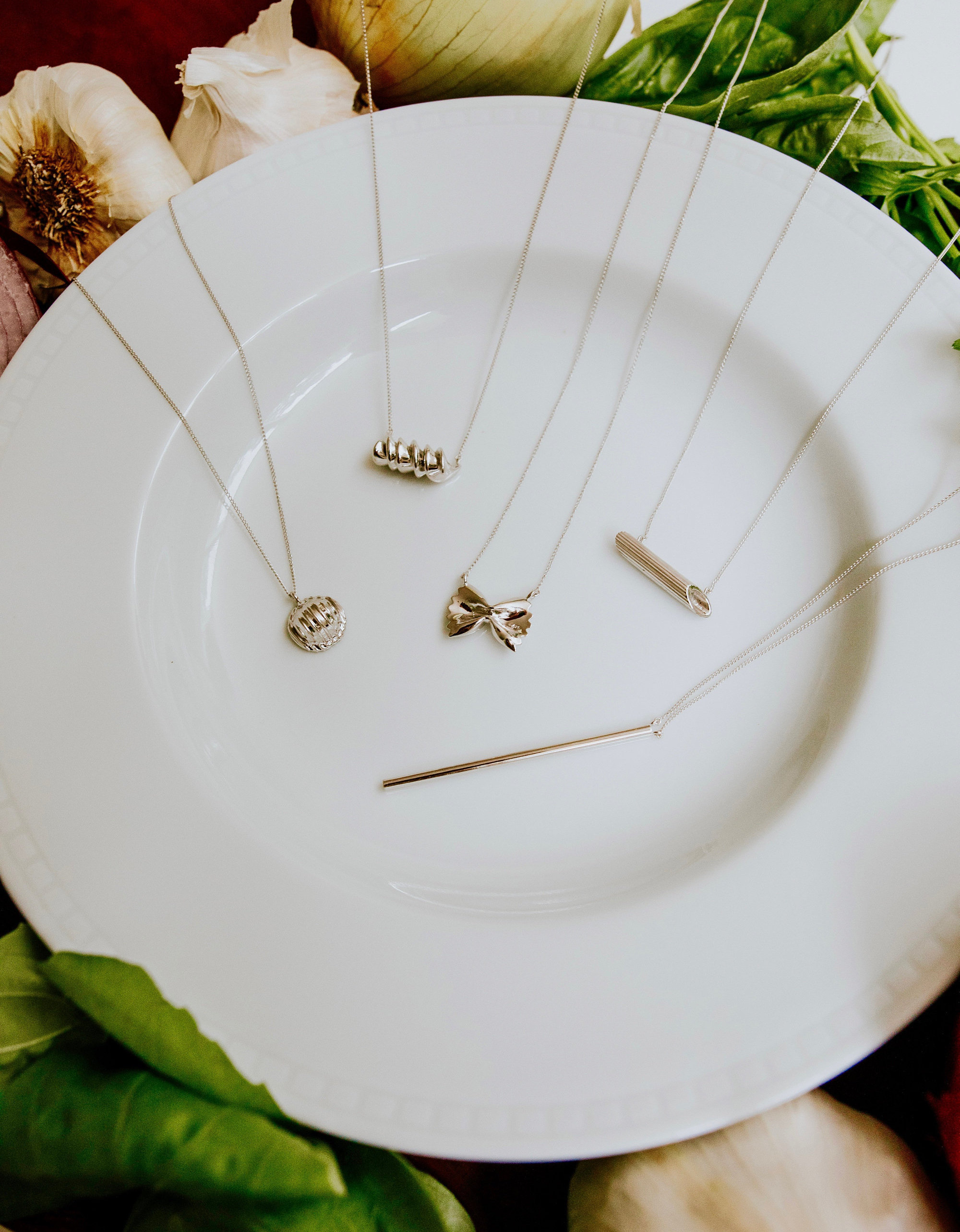 Penne Pasta Necklace Sterling Silver by Delicacies Jewelry Etsy