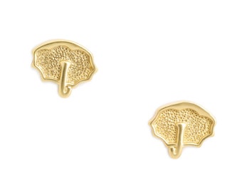 Morton Umbrella Post Earrings, Yellow Gold Plated, The Salty Collection, Inspired by Morton Salt - every purchase fights hunger!