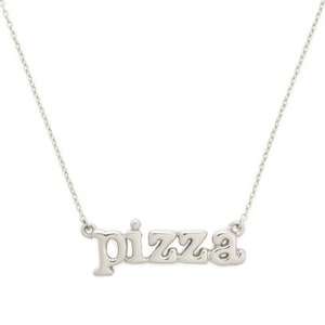 Pizza Necklace, Sterling Silver, Delish Collection by Delicacies Jewelry, Every Purchase Helps Fight Hunger! Food Jewelry, Foodie Gift
