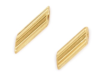 Penne Pasta Earrings Yellow Gold Plated by Delicacies Jewelry - every purchase helps fight hunger! (foodie gift, food jewelry, gift for her)