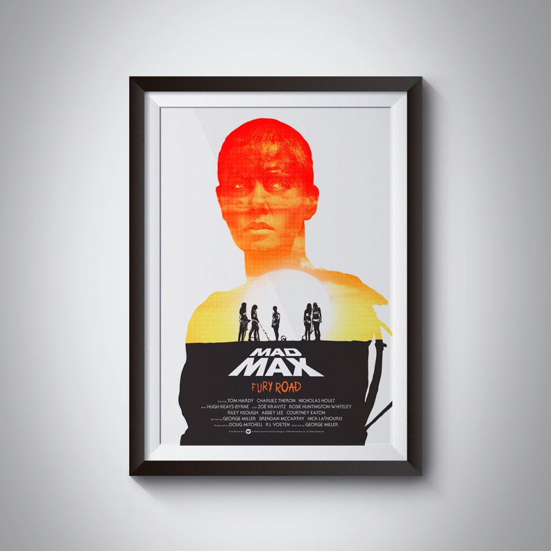 Mad Max Fury Road Furiosa poster silkscreen print 13x19 Limited Edition / Signed / Numbered image 1