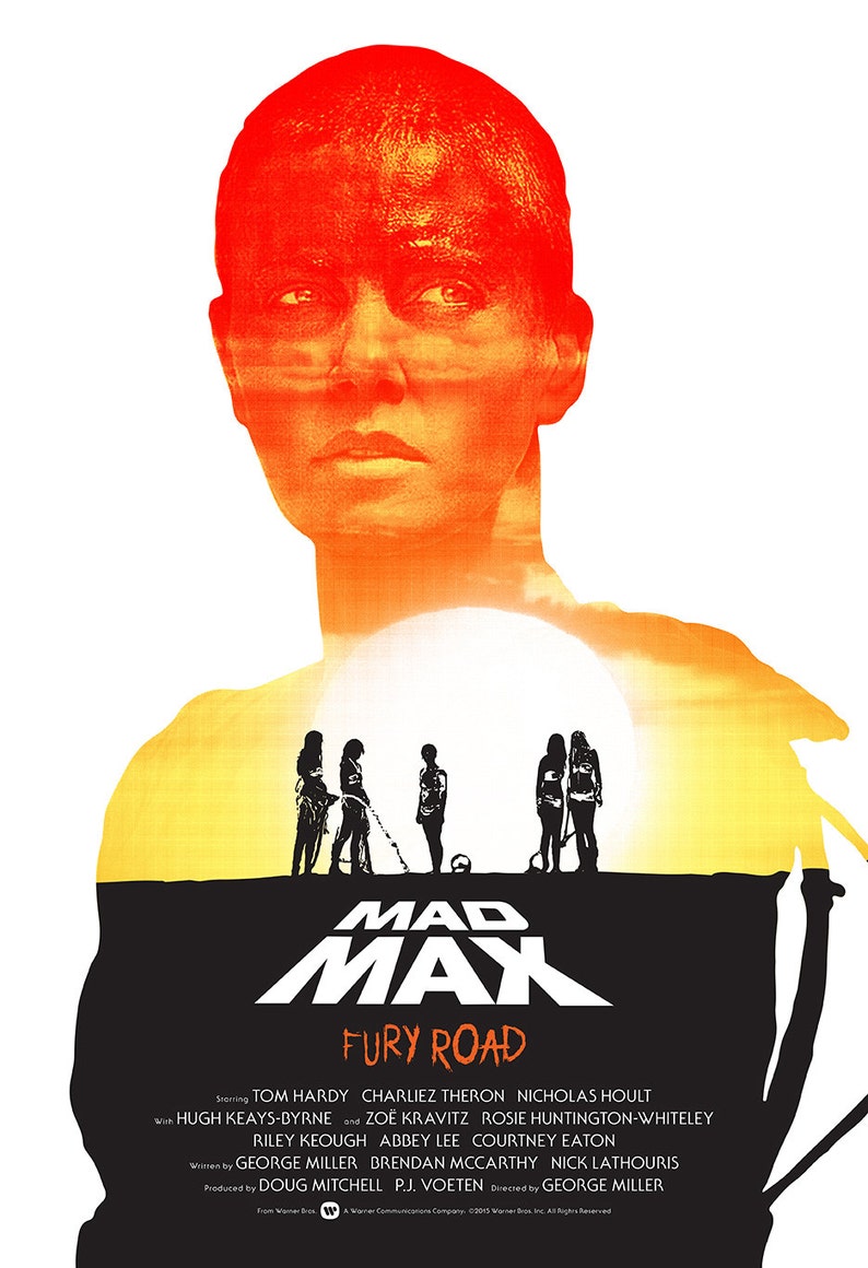 Mad Max Fury Road Furiosa poster silkscreen print 13x19 Limited Edition / Signed / Numbered image 2