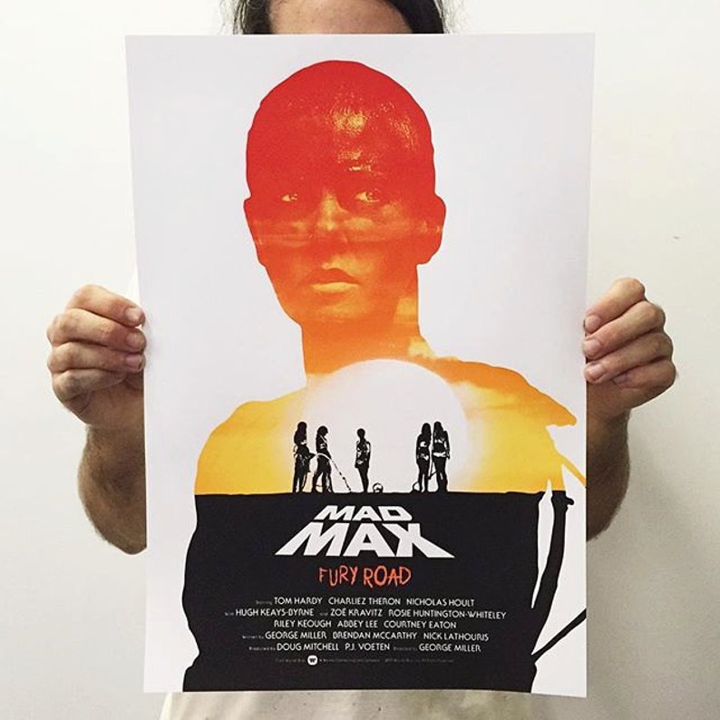 Mad Max Fury Road Furiosa poster silkscreen print 13x19 Limited Edition / Signed / Numbered image 4