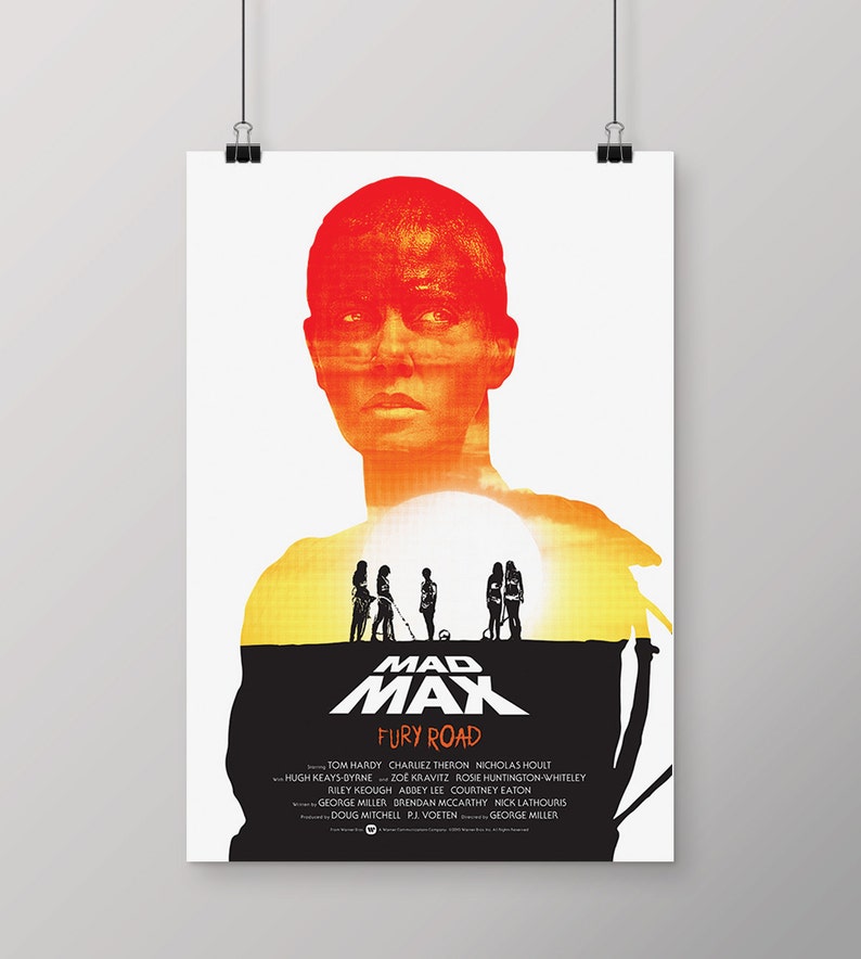 Mad Max Fury Road Furiosa poster silkscreen print 13x19 Limited Edition / Signed / Numbered image 3