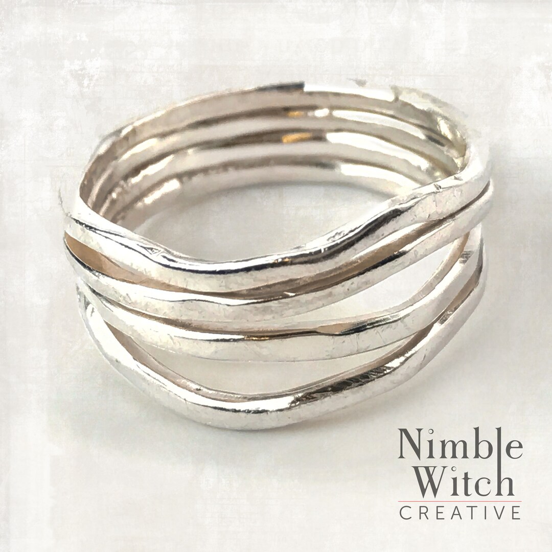 4 Rings Handcrafted Into 1 Bold Design for Men's Ring or Statement for ...