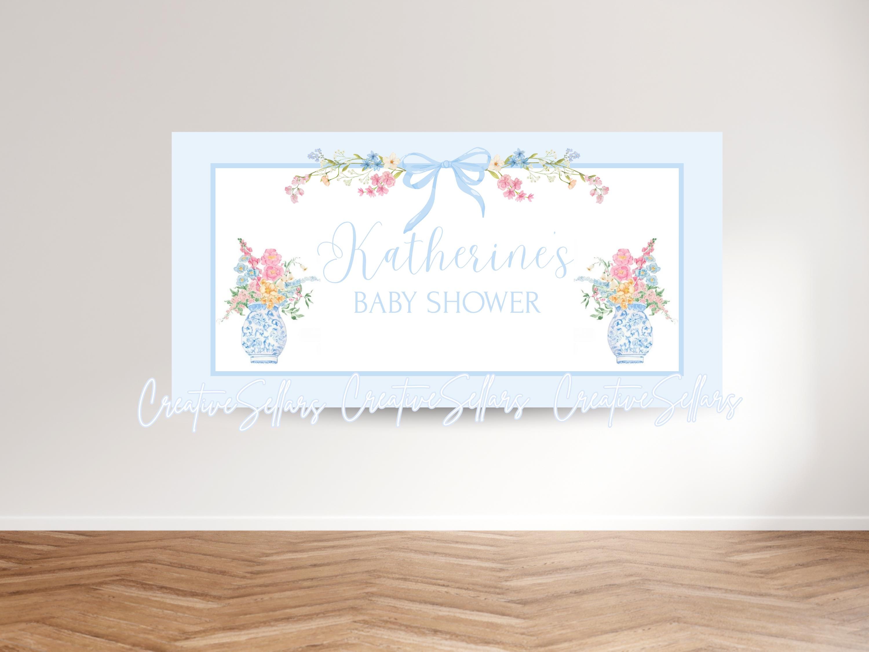 Baby in Bloom Banner L Baby Shower L Grandmillennial L Digital