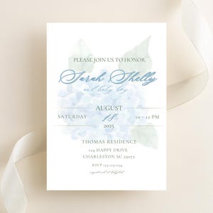 Hydrangea Invitation l Baby Shower l Birthday l Grandmillennial