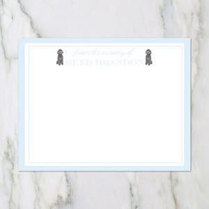Papelería personalizada para mascotas con acuarela l Tarjetas de agradecimiento l A2 l Papelería l Garabato l Labradoodle l Sheepadoodle l Regalo l Perro