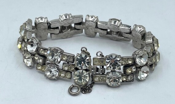 Haru】GARNI PebbleBracelet CLEAR Long Vintage Clear Rhinestone