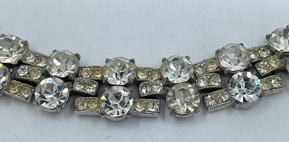 Vintage Clear Rhinestone Bracelet 7 1/2
