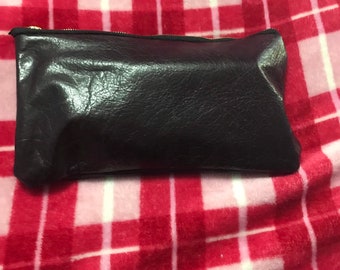 Purple leather pouch