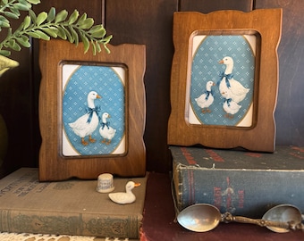 Country Goose Bilderrahmen 2er Set | Cottage Bauernhaus Dekor 20x150 cm