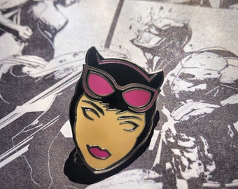 Catwoman Pin / Catwoman Enamel Pin / DC Comics Pin / Enamel Pin / Pin / Feminist Pin / Hard Enamel Pin / Comic Pin / DC Universe / Cat Pin