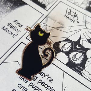 Luna Cat Pin / Sailor Moon Pin / Kawaii Pin / Enamel Pin / Pin / Sailor Moon Enamel Pin / Black Cat Pin / Hard Enamel Pin / Kawaii / Luna