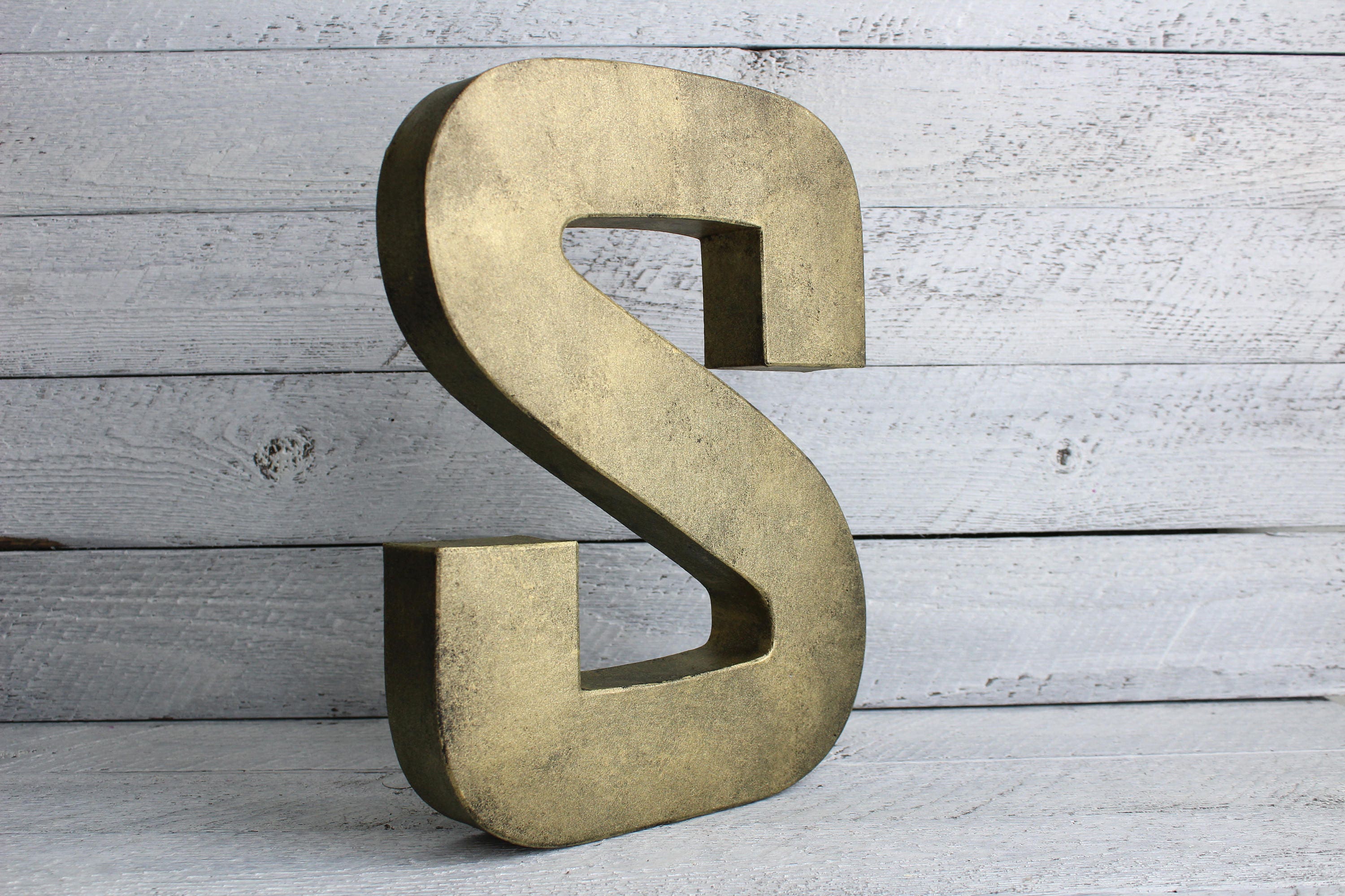 Brass Letters Brass Decor Vintage Brass Metal Monogram Etsy