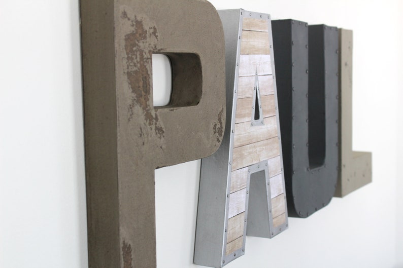 Boy Room Decor Kids Wall Letter Letters For Nursery Name Sign Baby