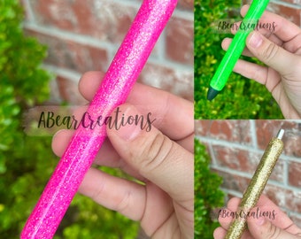 Custom Single Glitter Pen - Papermate Injoy Gel .7mm - Black Ink(Refillable) - Perfect for Gifting!