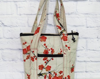 Oriental print handbag