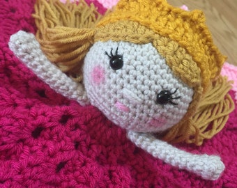 Princesa Crochet Lovey Muñeca