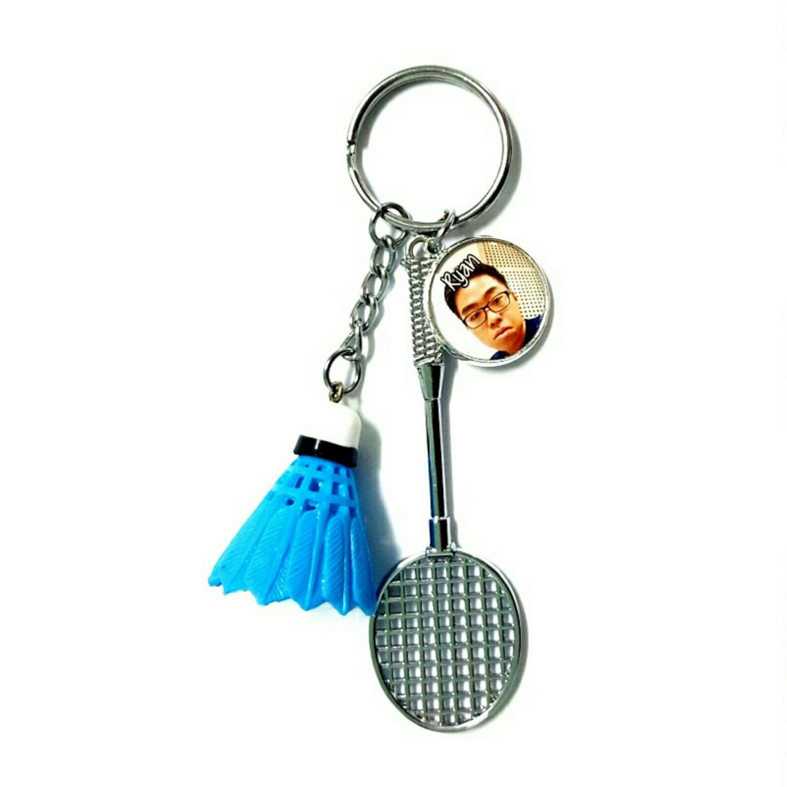Porte-clés En Métal Avec Pendentif De Badminton - Porte-clés