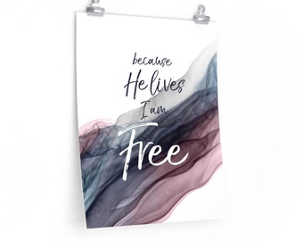 I am Free | Alcohol Ink Art | Purple Gray | Fine Art Print