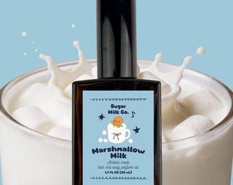 Marshmallow Milk Perfume Oil – Vegan, Alcohol-Free, Body & Hair Mist, Whipped Cream, Lactonic Perfume, Gift for Her